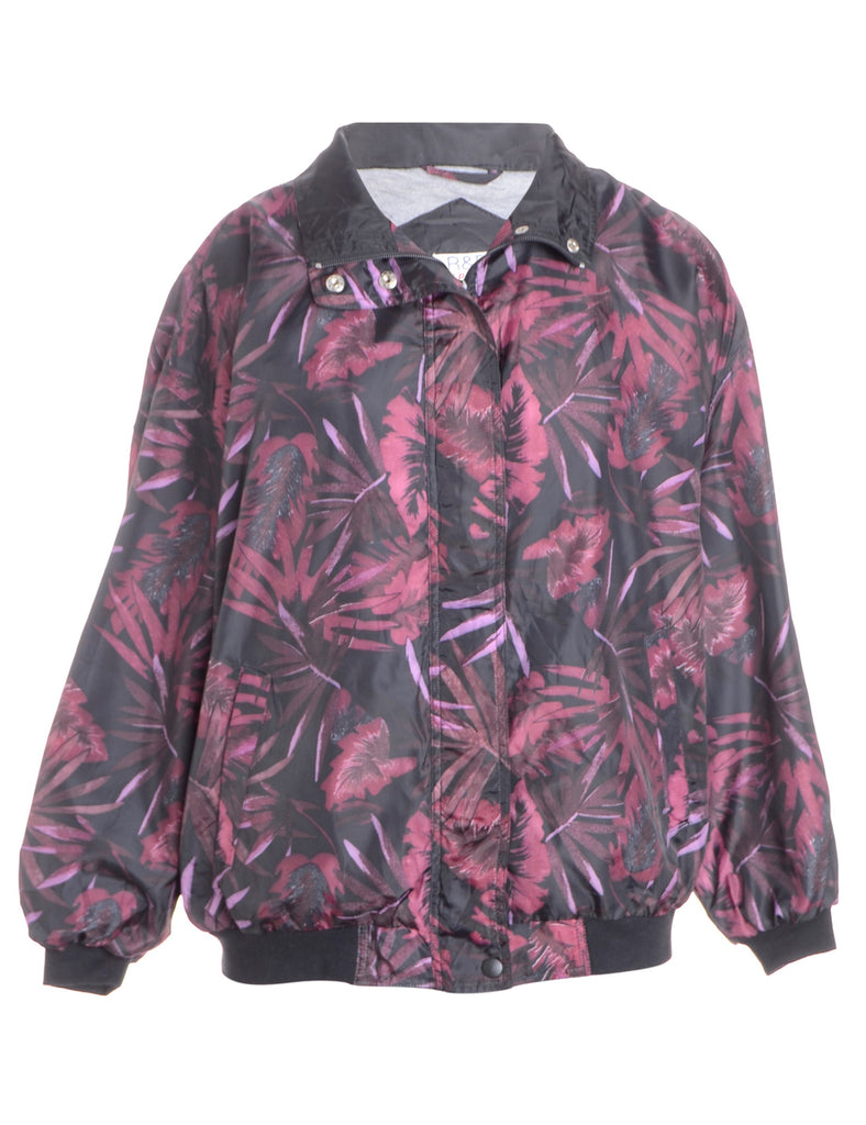 Beyond Retro Label Label Patterned Bomber Jacket