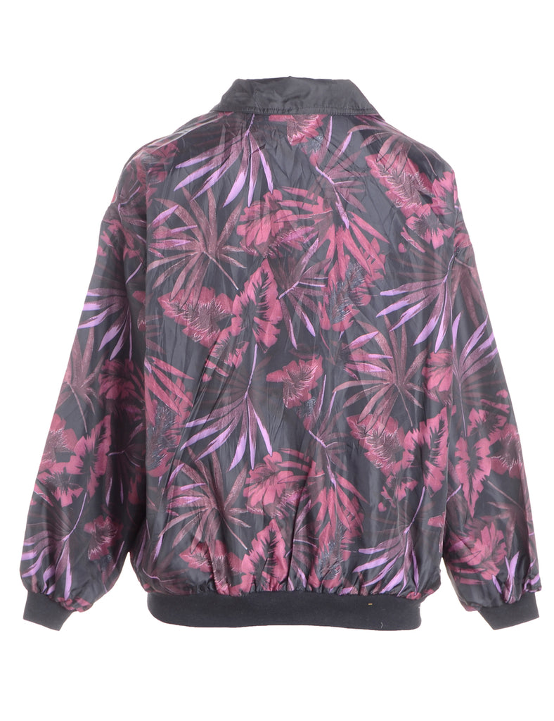 Beyond Retro Label Label Patterned Bomber Jacket