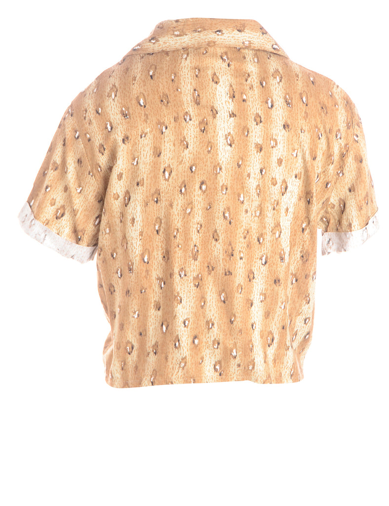Beyond Retro Label Label Peggy S/S Print Tie Blouse