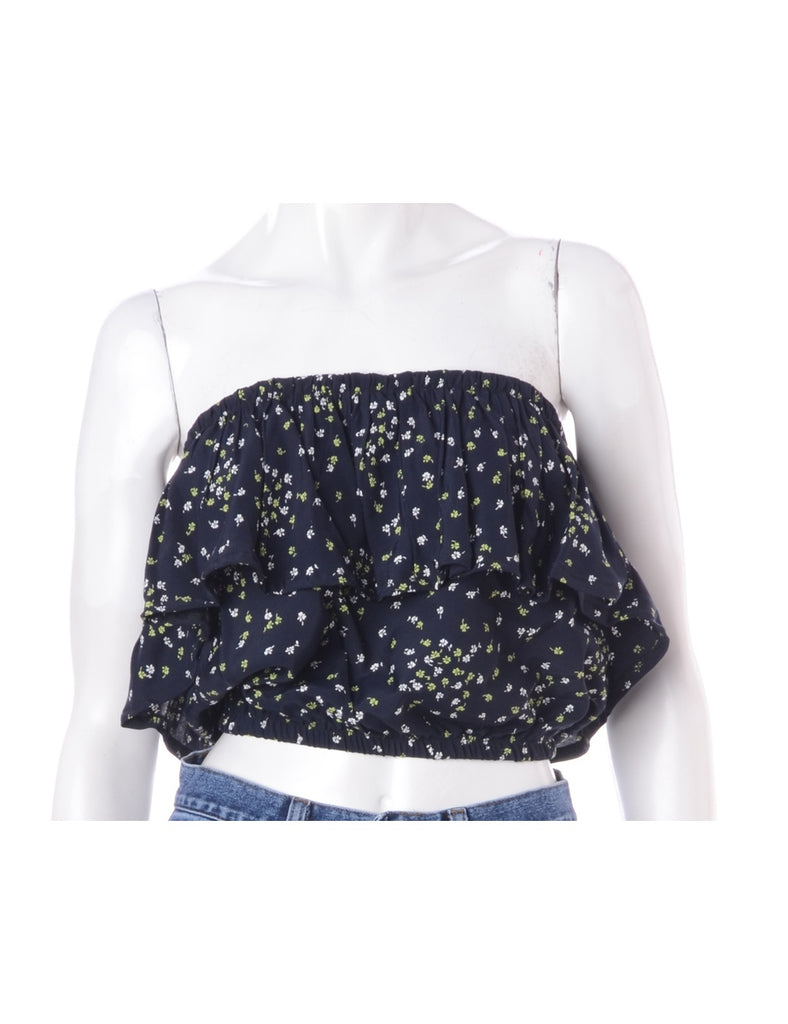 Beyond Retro Label Label Penelope Crop Frill Top