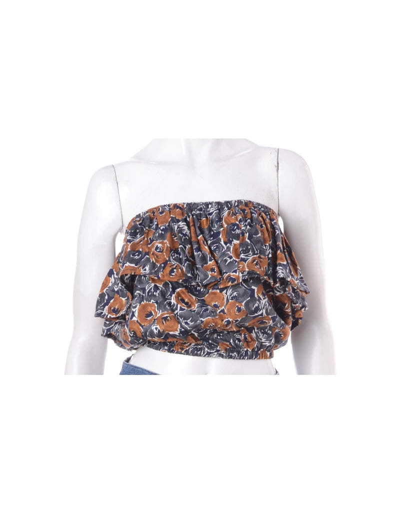 Beyond Retro Label Label Penelope Crop Frill Top