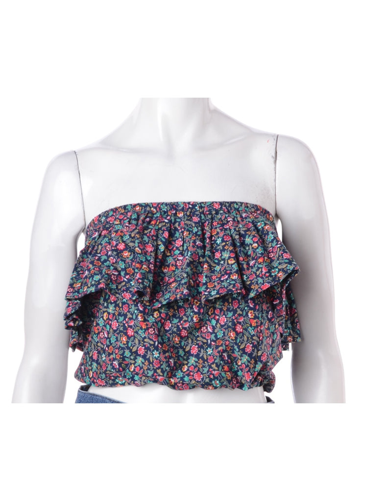 Beyond Retro Label Label Penelope Crop Frill Top