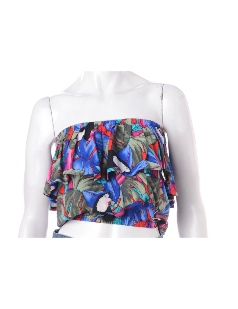 Beyond Retro Label Label Penelope Crop Frill Top