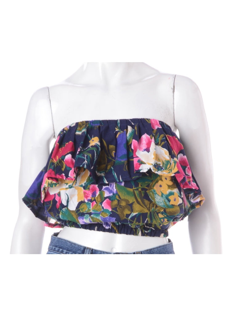 Beyond Retro Label Label Penelope Crop Frill Top