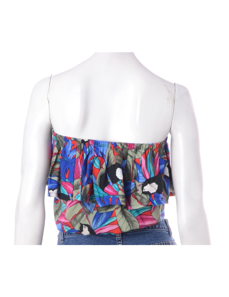 Beyond Retro Label Label Penelope Crop Frill Top