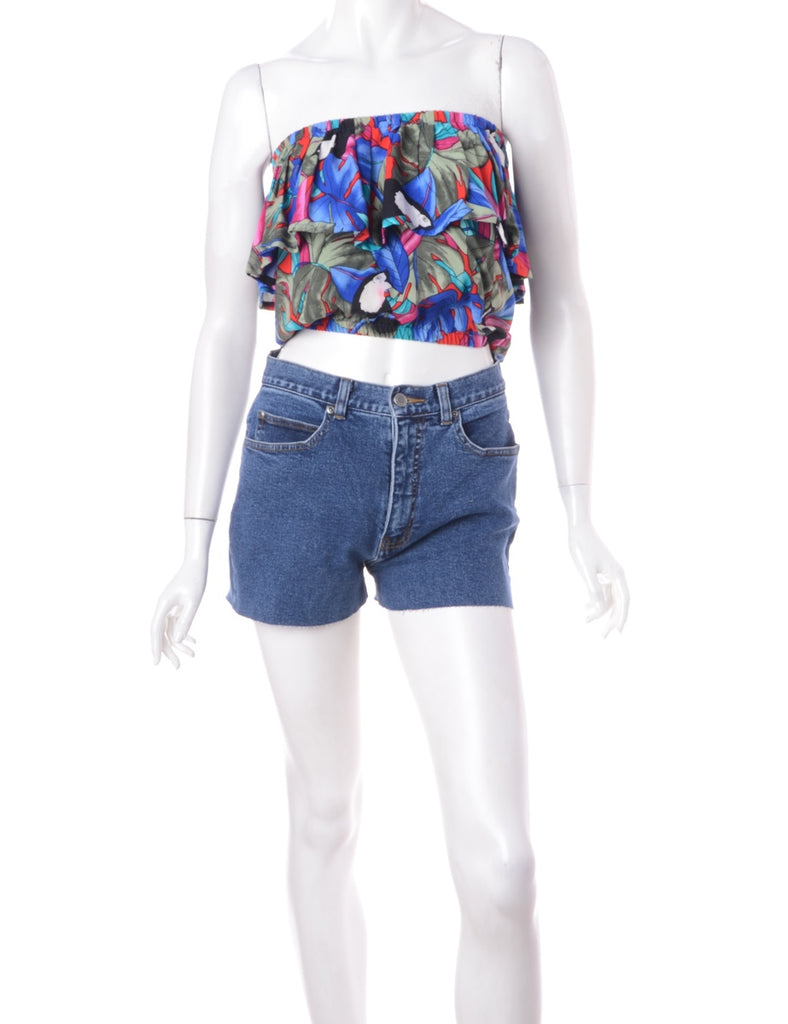 Beyond Retro Label Label Penelope Crop Frill Top