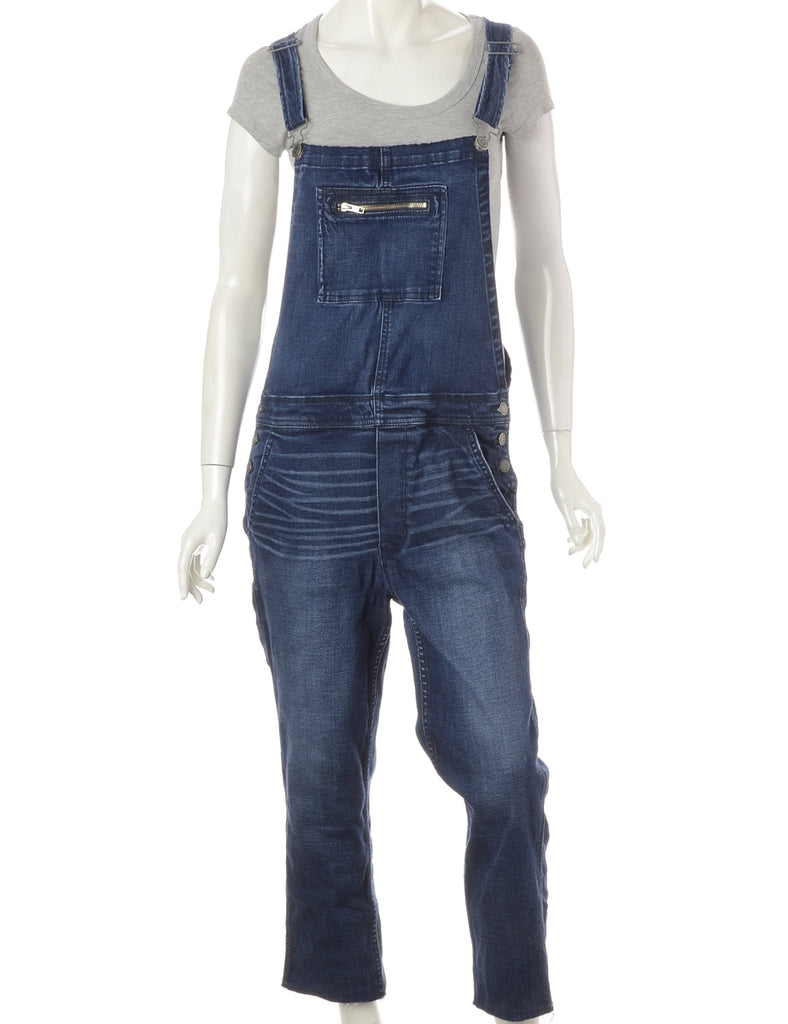 Beyond Retro Label Label Pinafore Cropped Dungarees
