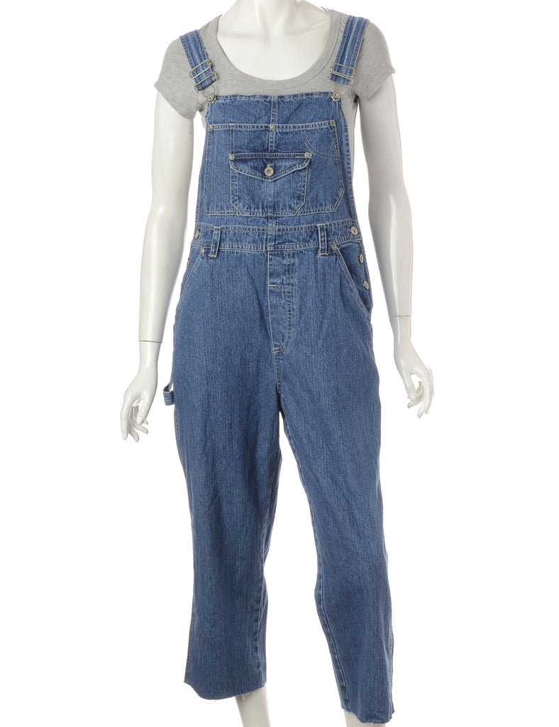 Beyond Retro Label Label Pinafore Cropped Dungarees