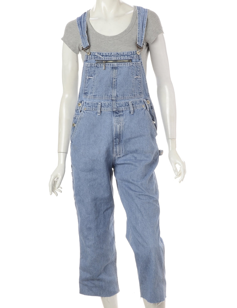 Beyond Retro Label Label Pinafore Cropped Dungarees