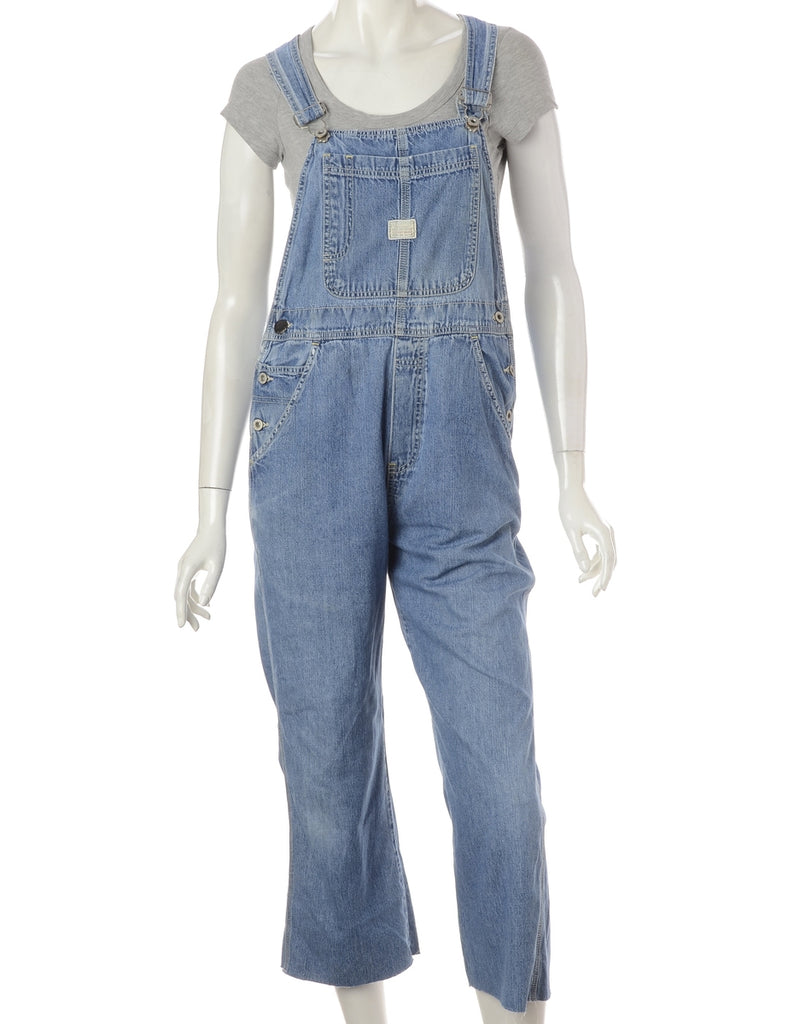 Beyond Retro Label Label Pinafore Cropped Dungarees