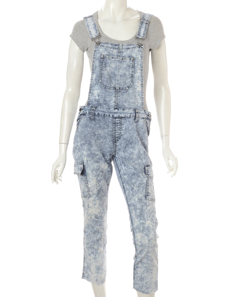 Beyond Retro Label Label Pinafore Cropped Dungarees