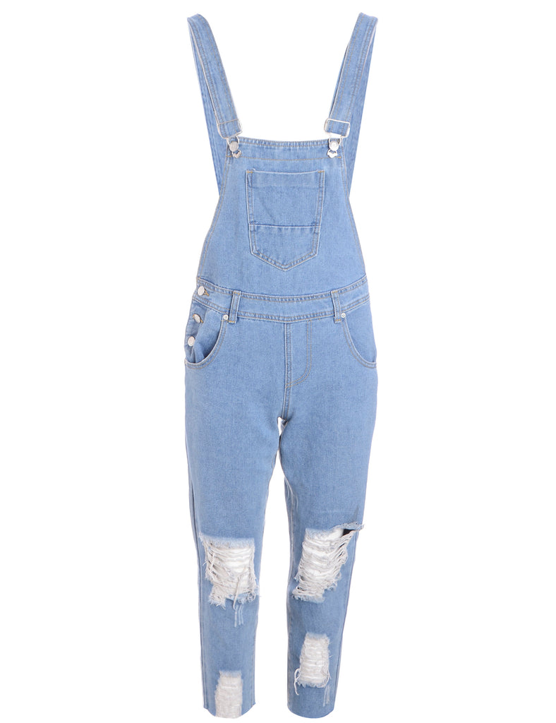 Beyond Retro Label Label Pinafore Cropped Dungarees