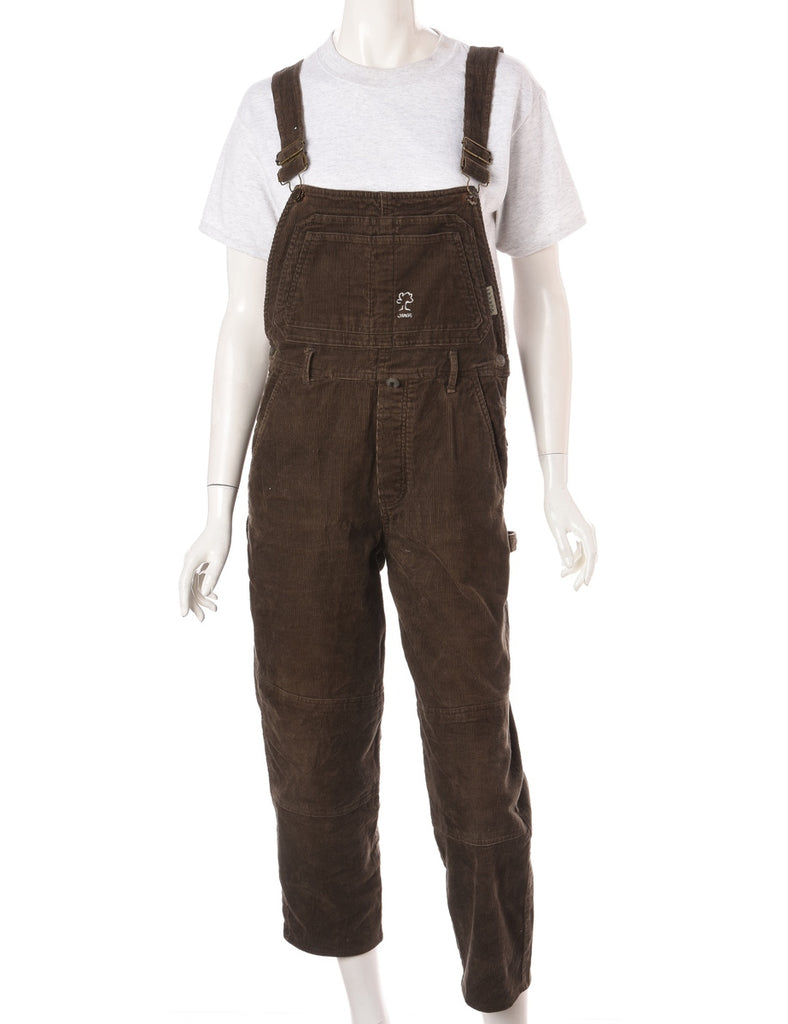 Beyond Retro Label Label Pinafore Cropped Dungarees