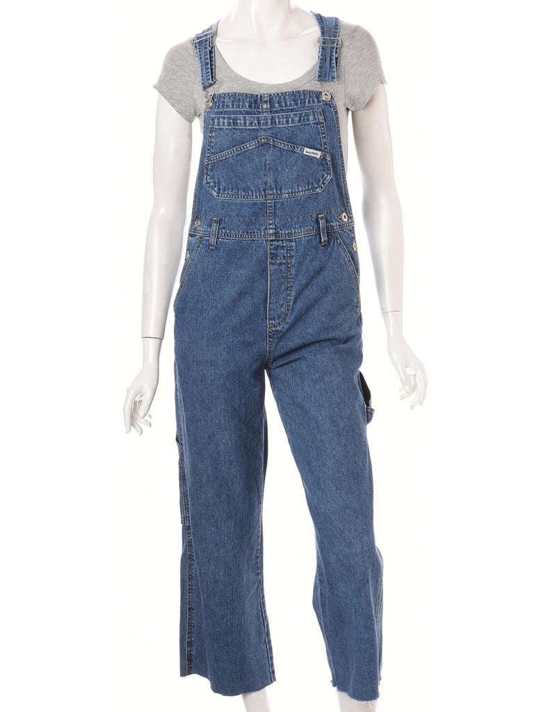 Beyond Retro Label Label Pinafore Cropped Dungarees