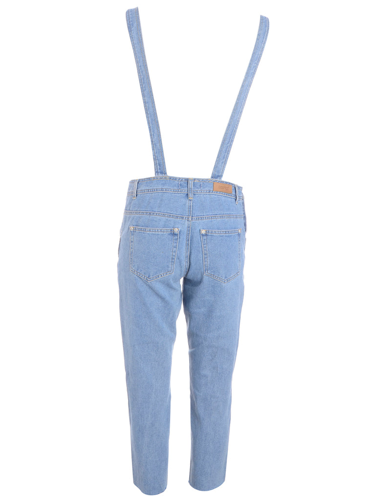 Beyond Retro Label Label Pinafore Cropped Dungarees