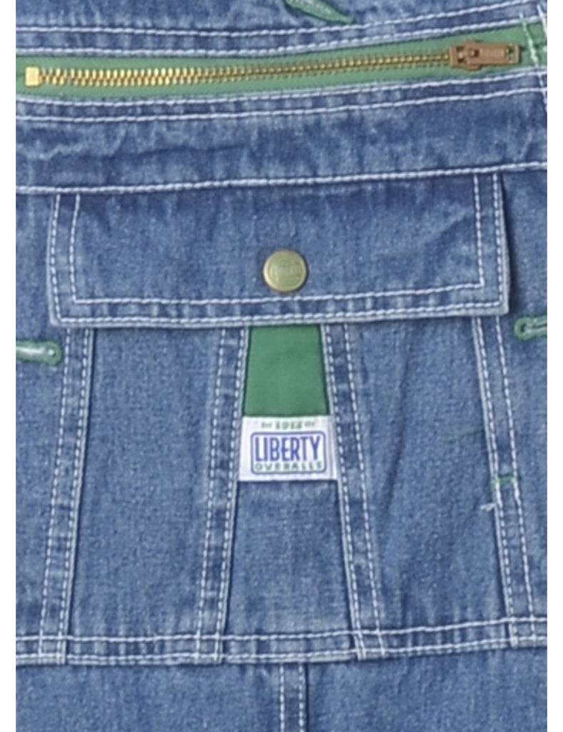 Beyond Retro Label Label Pinafore Cropped Dungarees