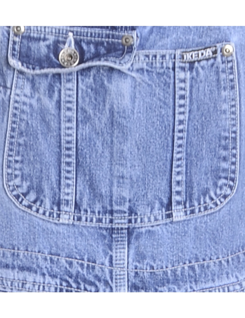 Beyond Retro Label Label Pinafore Cropped Dungarees