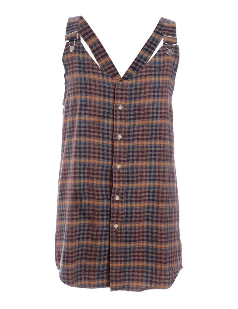 Beyond Retro Label Label Plaid Pinafore Shirt Dress