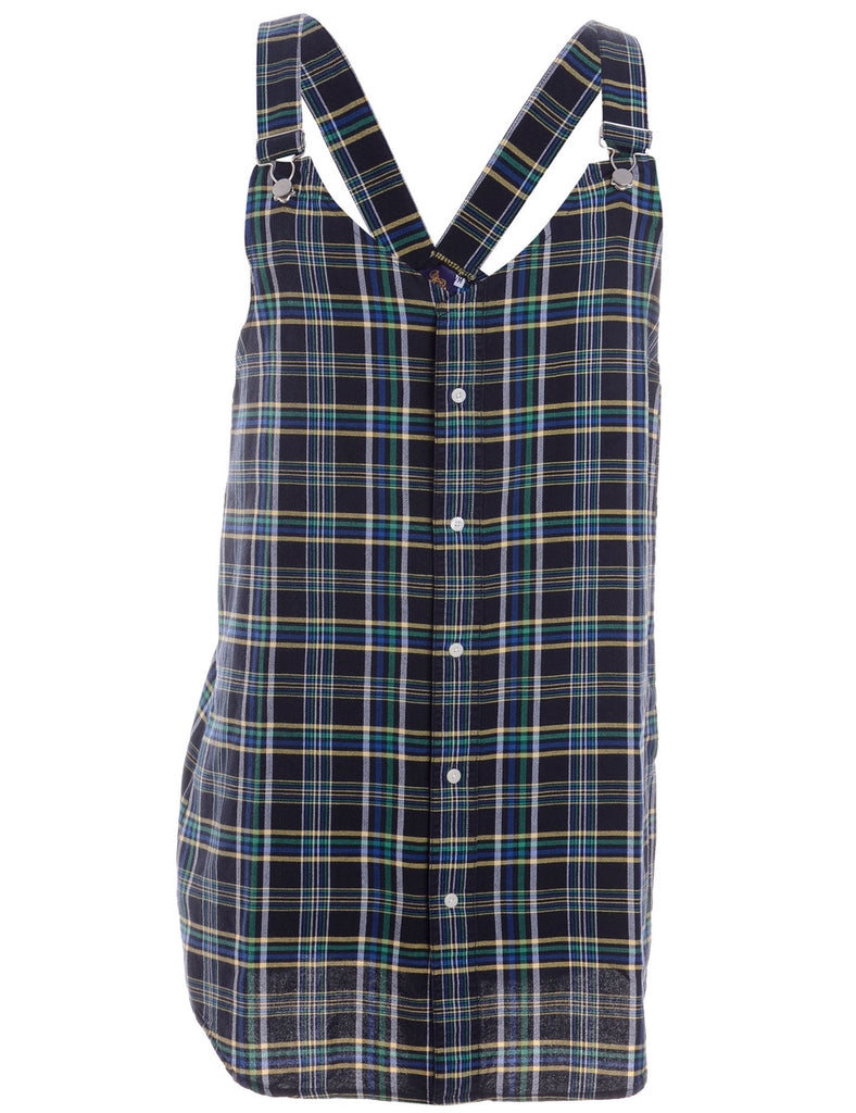 Beyond Retro Label Label Plaid Pinafore Shirt Dress