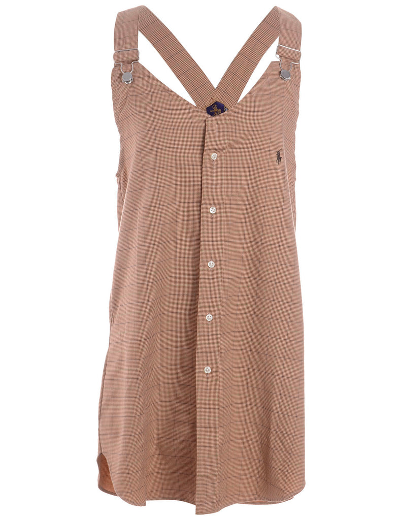 Beyond Retro Label Label Plaid Pinafore Shirt Dress