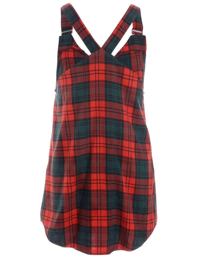 Beyond Retro Label Label Plaid Pinafore Shirt Dress