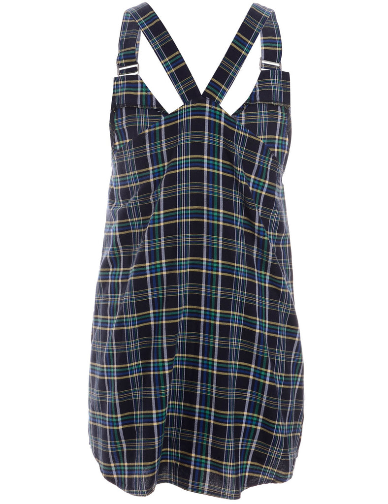 Beyond Retro Label Label Plaid Pinafore Shirt Dress