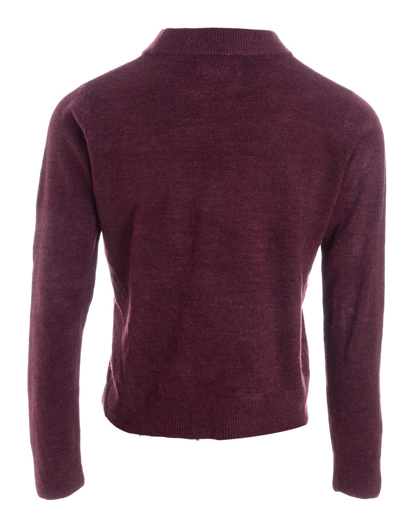 Beyond Retro Label Label Plum Varsity Knit