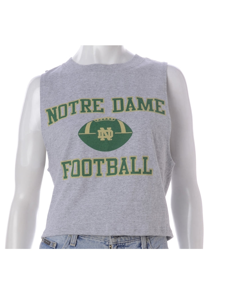 Beyond Retro Label Label Polly Cropped Sports T Vest