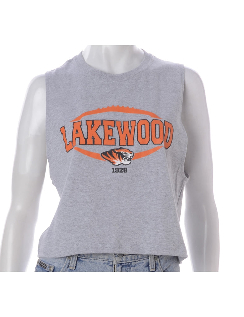 Beyond Retro Label Label Polly Cropped Sports T Vest