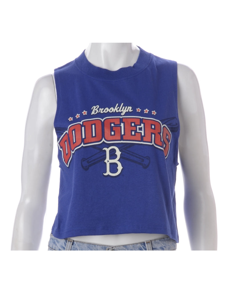Beyond Retro Label Label Polly Cropped Sports T Vest