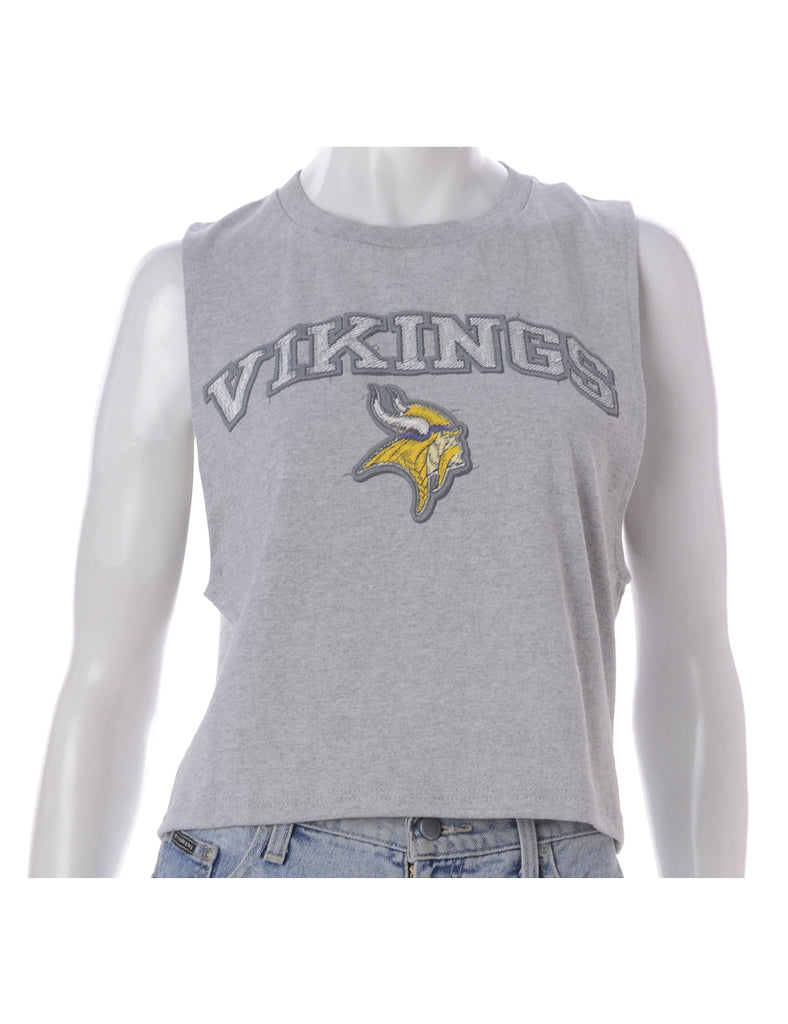 Beyond Retro Label Label Polly Cropped Sports T Vest