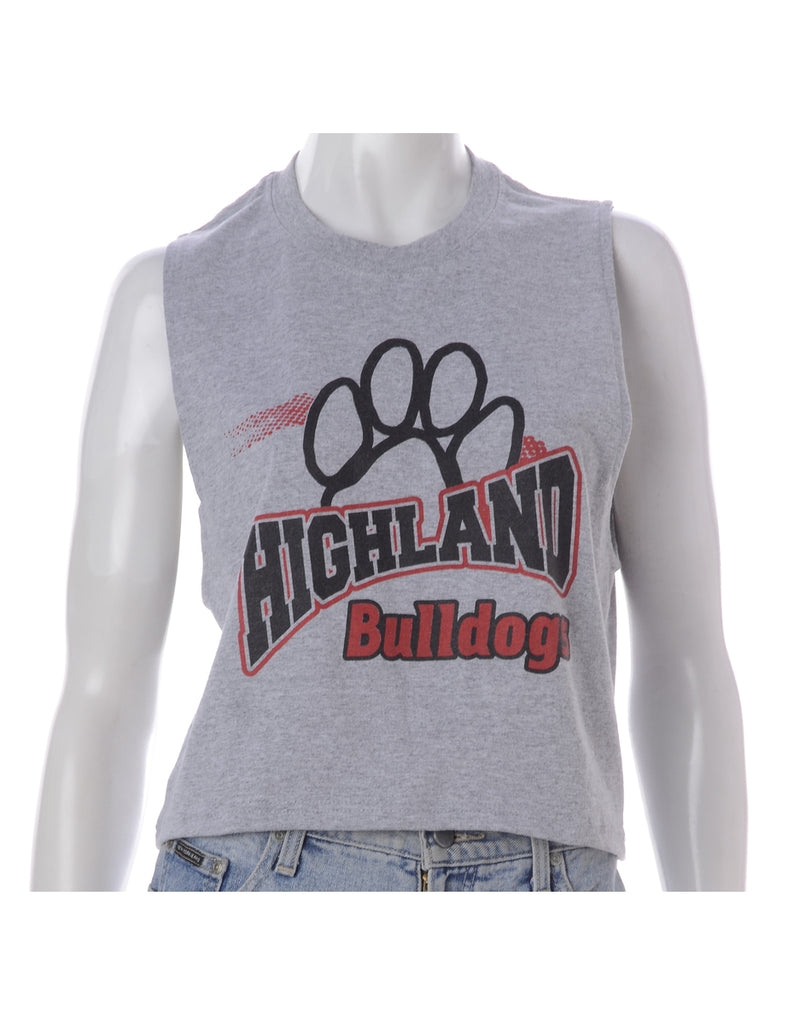 Beyond Retro Label Label Polly Cropped Sports T Vest