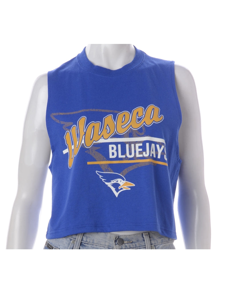 Beyond Retro Label Label Polly Cropped Sports T Vest