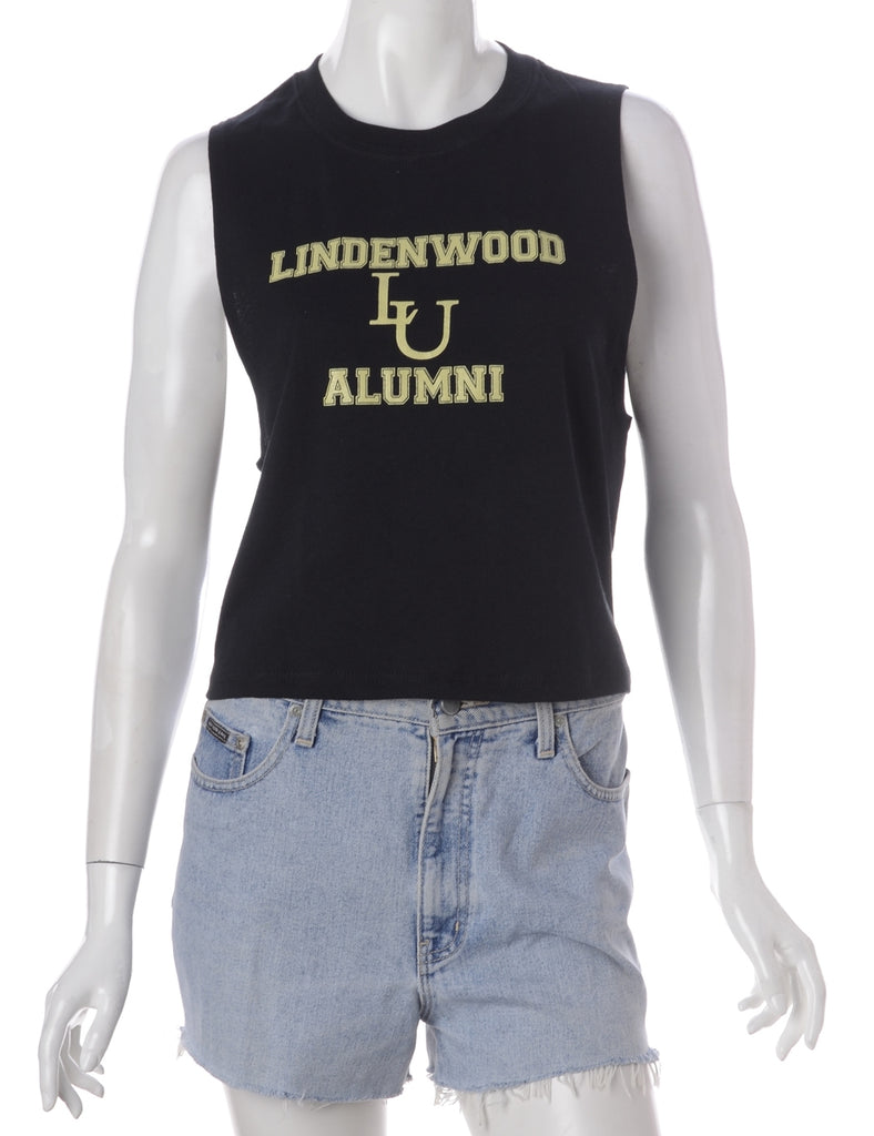 Beyond Retro Label Label Polly Cropped Sports T Vest