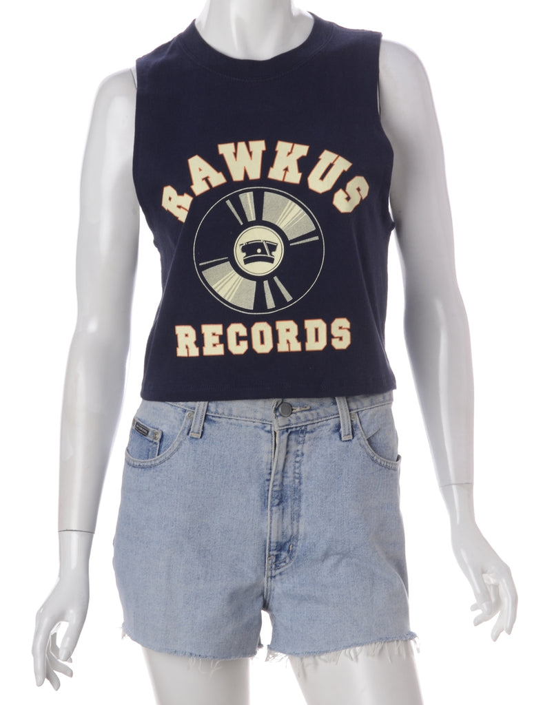 Beyond Retro Label Label Polly Cropped Sports T Vest