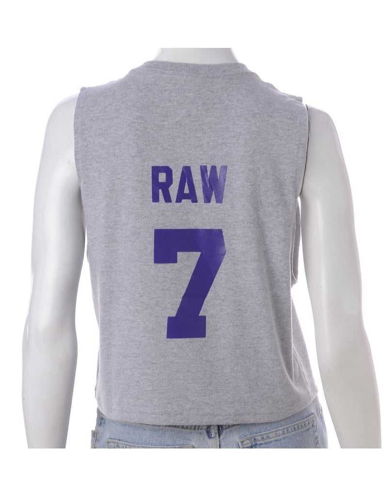Beyond Retro Label Label Polly Cropped Sports T Vest