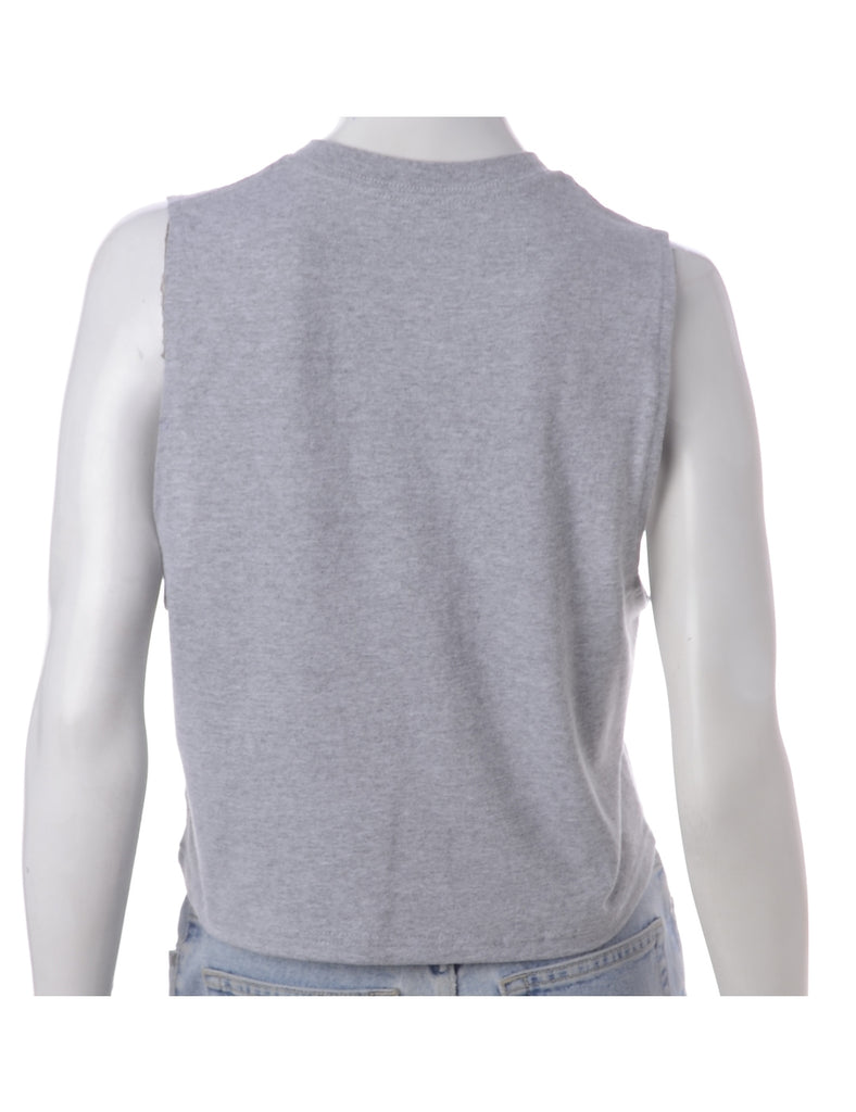 Beyond Retro Label Label Polly Cropped Sports T Vest
