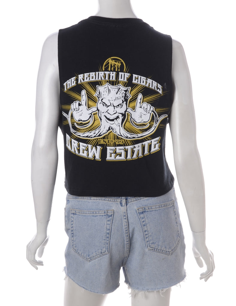 Beyond Retro Label Label Polly Cropped Sports T Vest