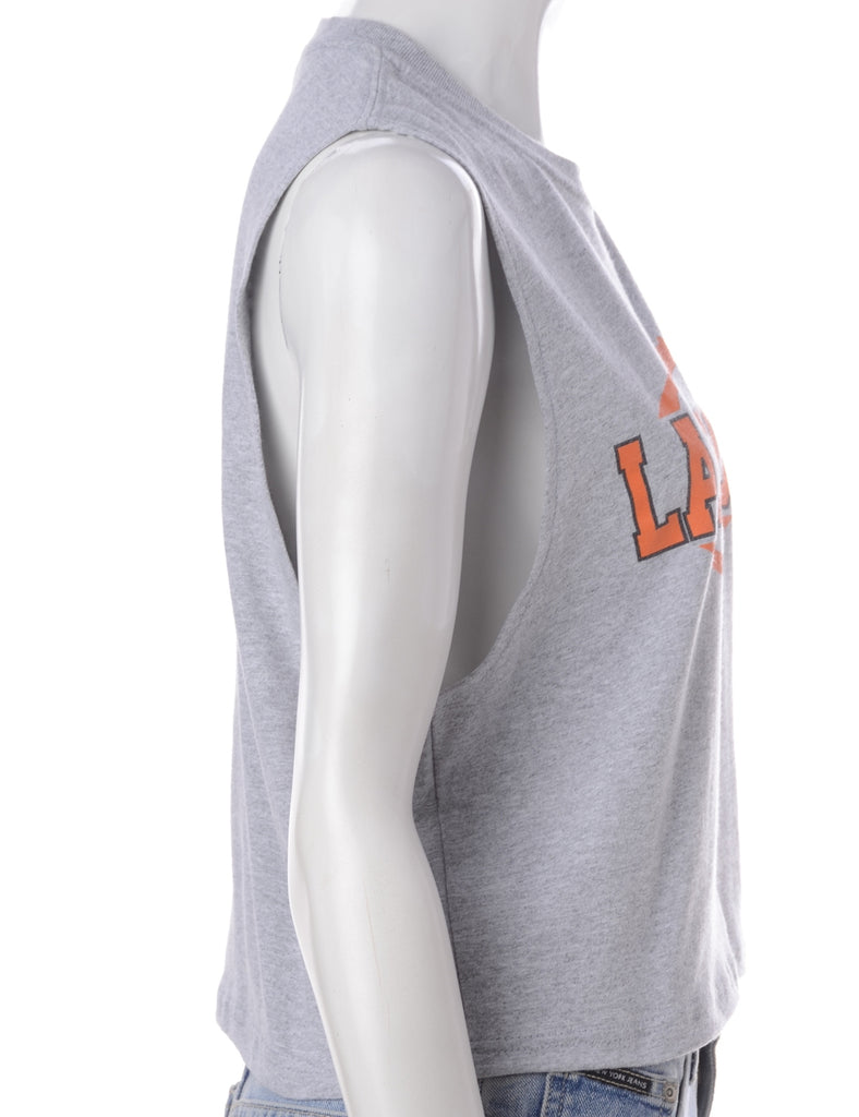Beyond Retro Label Label Polly Cropped Sports T Vest
