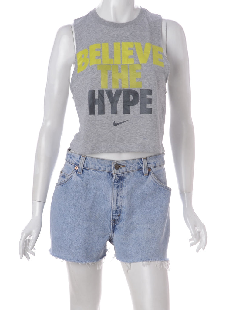 Beyond Retro Label Label Polly Cropped Sports T Vest