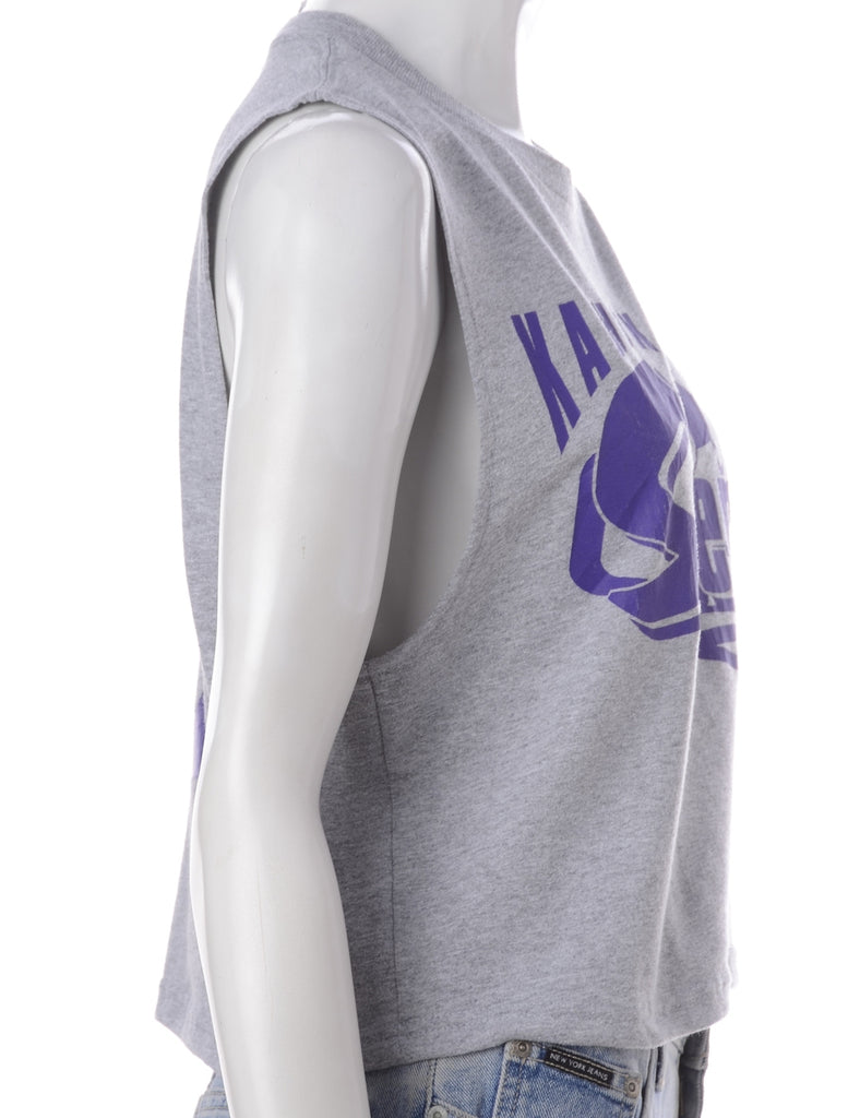 Beyond Retro Label Label Polly Cropped Sports T Vest