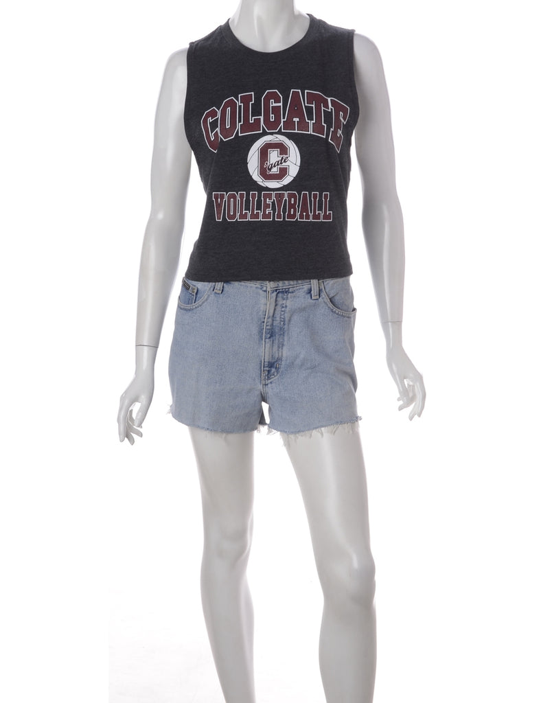 Beyond Retro Label Label Polly Cropped Sports T Vest