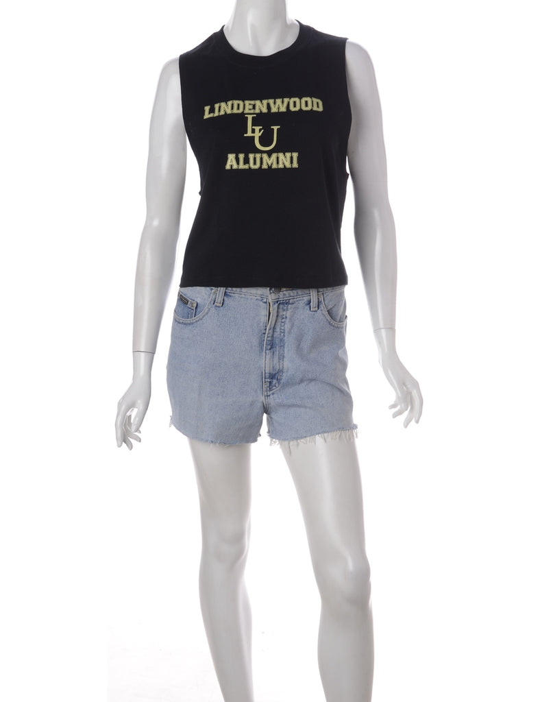 Beyond Retro Label Label Polly Cropped Sports T Vest