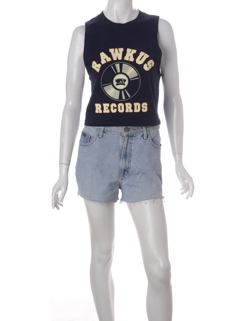 Beyond Retro Label Label Polly Cropped Sports T Vest