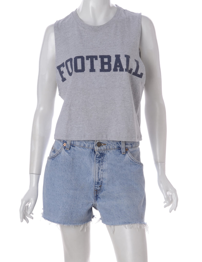 Beyond Retro Label Label Polly Cropped Sports T Vest