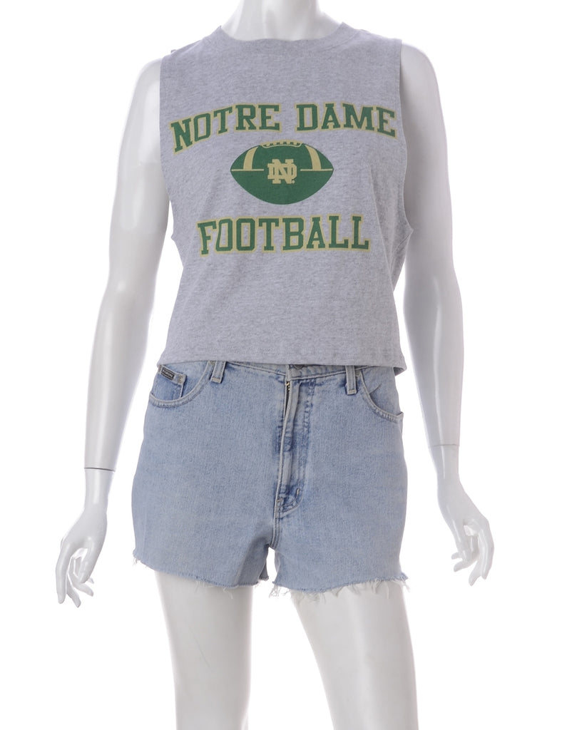Beyond Retro Label Label Polly Cropped Sports T Vest