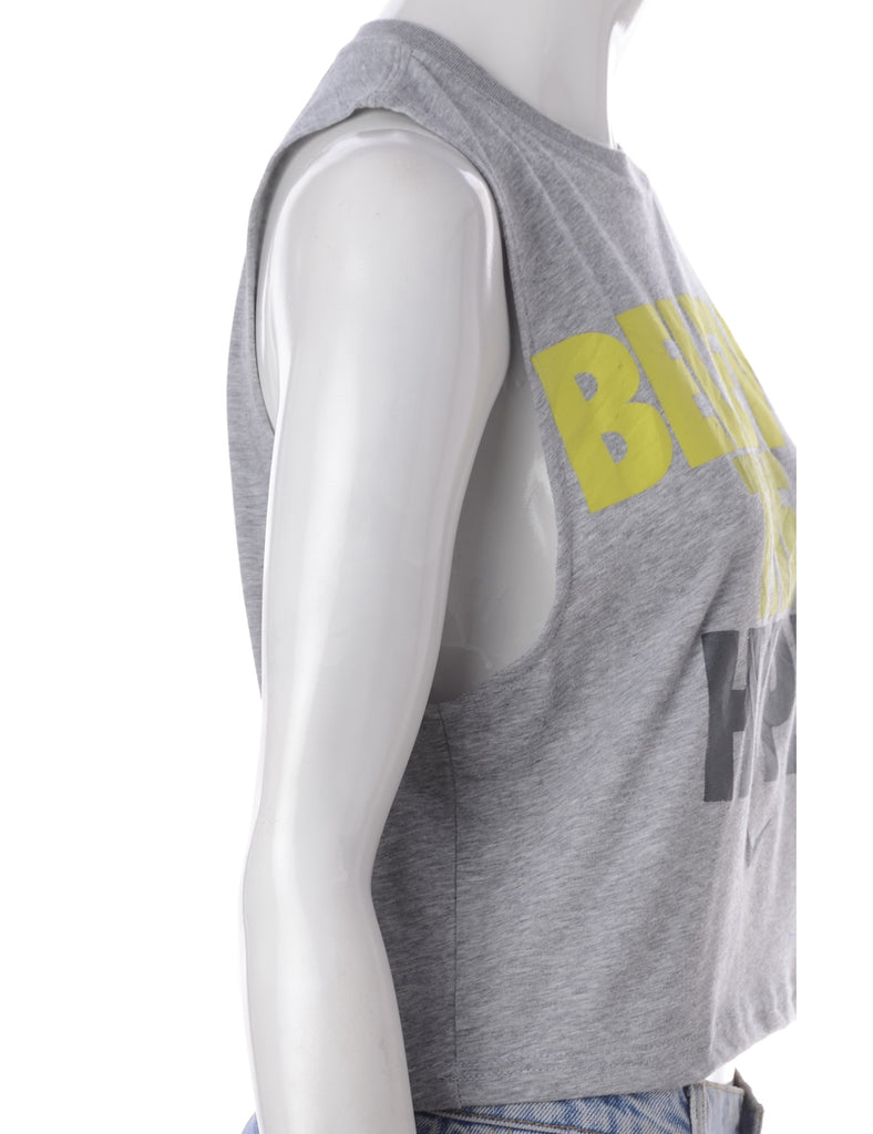 Beyond Retro Label Label Polly Cropped Sports T Vest