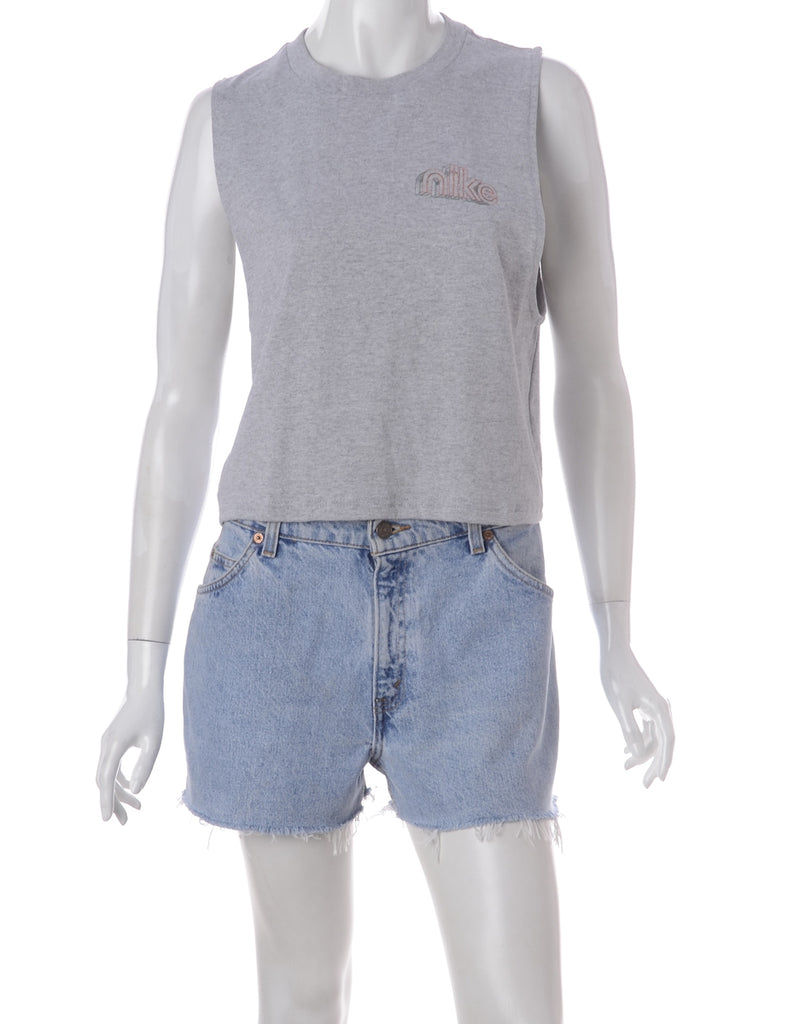 Beyond Retro Label Label Polly Cropped Sports T Vest