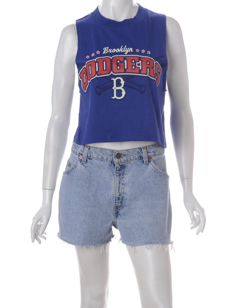 Beyond Retro Label Label Polly Cropped Sports T Vest