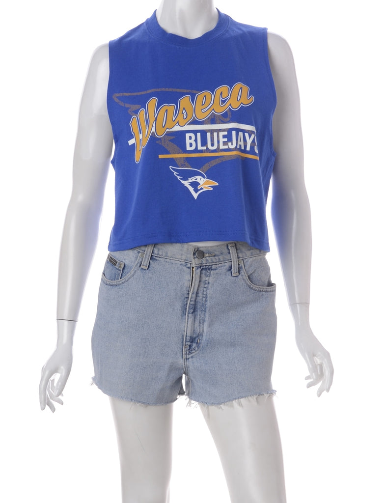 Beyond Retro Label Label Polly Cropped Sports T Vest